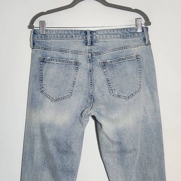 Gap Distressed Girlfriend Jeans Size 29 Gap Straight Leg Ankle Jeans - Picture 5 of 9